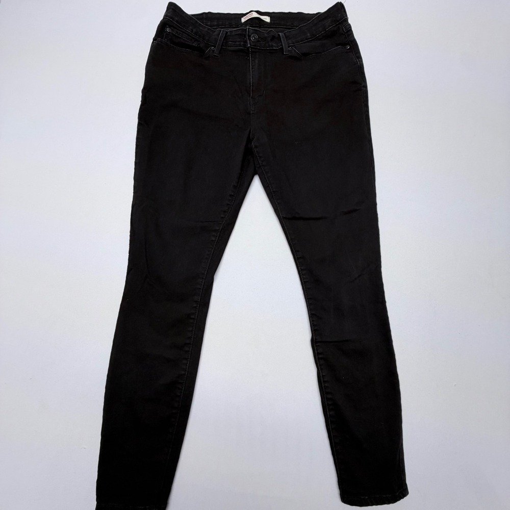 Signature by Levi Strauss Mens Mid-Rise Skinny Jeans Black 32x30